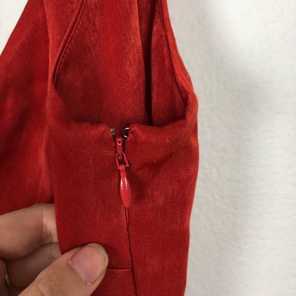 Lovers + Friends Penelope rust satin jumpsuit - Picture 4 of 7